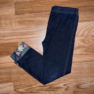 Little Lass Floral Cuffed Jeggings